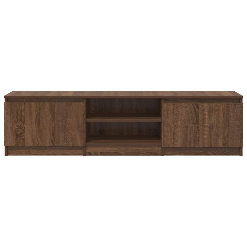 Modern Wooden 55 Inch TV Tele Stand Unit Cabinet With 2 Doors & Open Storage