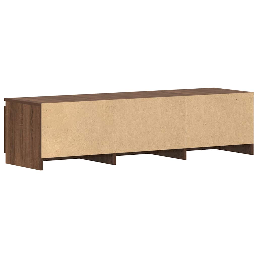Modern Wooden 55 Inch TV Tele Stand Unit Cabinet With 2 Doors & Open Storage