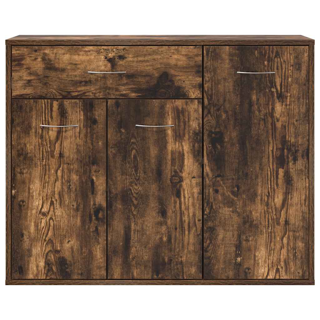 Modern Wooden Sideboard Storage Cabinet Unit With 3 Doors & Drawer Wood