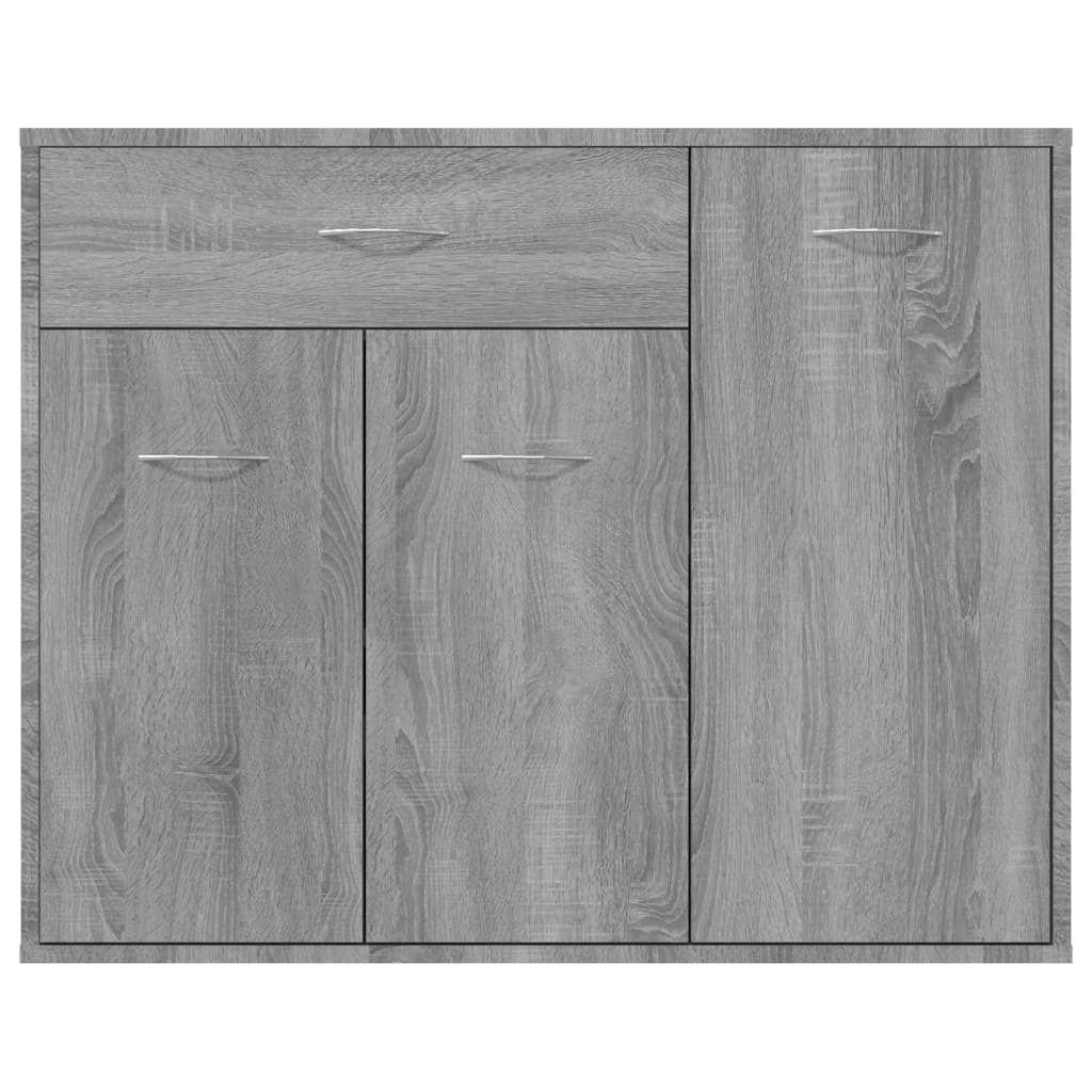 Modern Wooden Sideboard Storage Cabinet Unit With 3 Doors & Drawer Wood