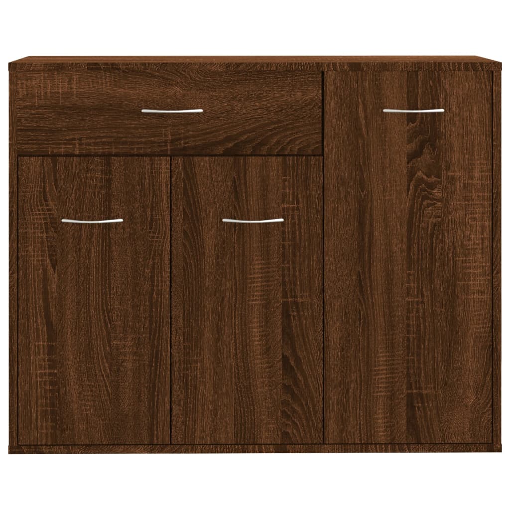 Modern Wooden Sideboard Storage Cabinet Unit With 3 Doors & Drawer Wood