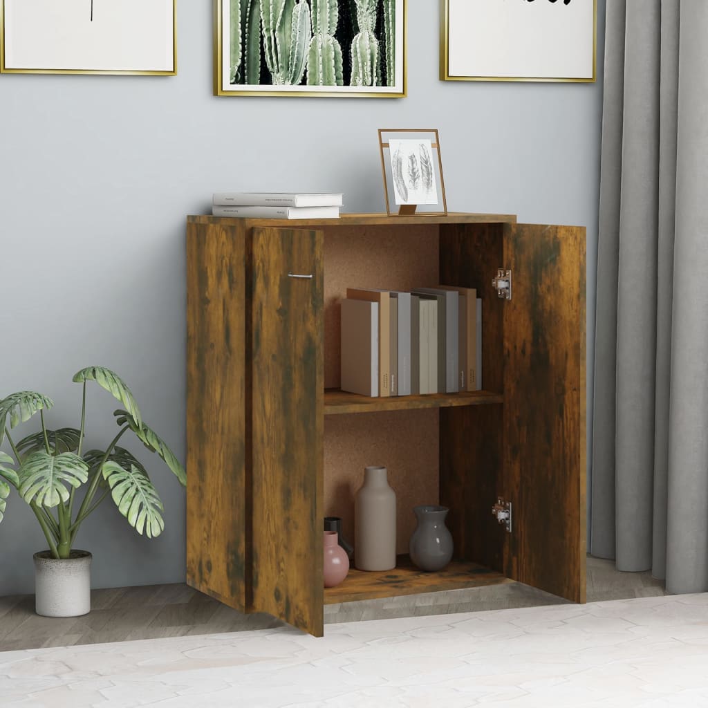 Sideboard Smoked Oak 60x30x75 cm Engineered Wood