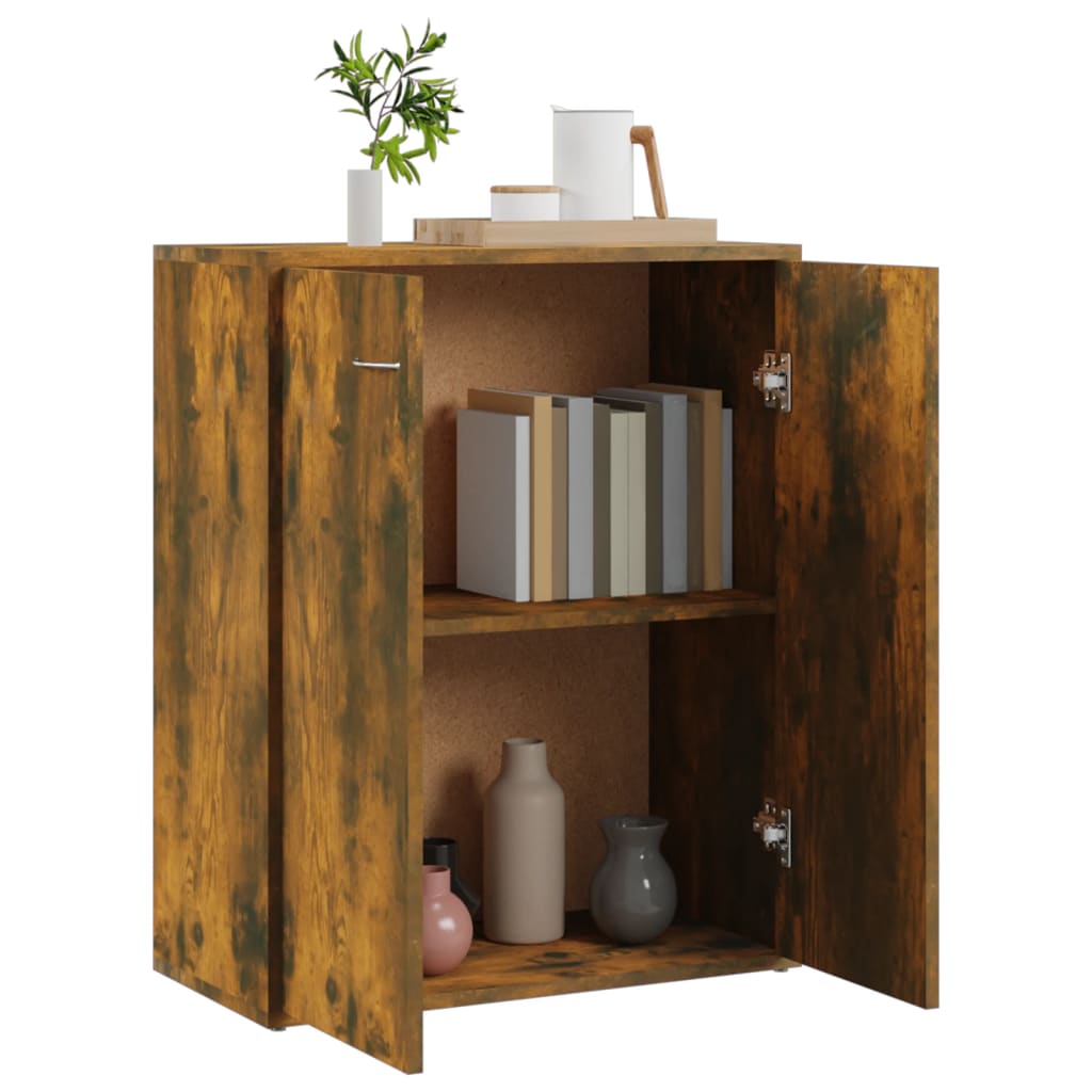 Sideboard Smoked Oak 60x30x75 cm Engineered Wood