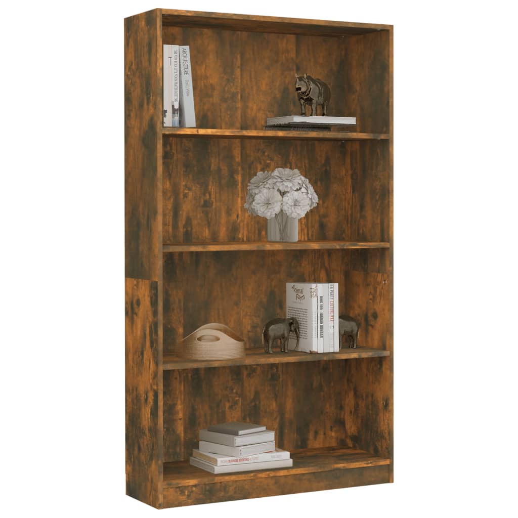 Modern Wooden 4-Tier Open Bookcase Book Storage Cabinet Unit Shelving Wood