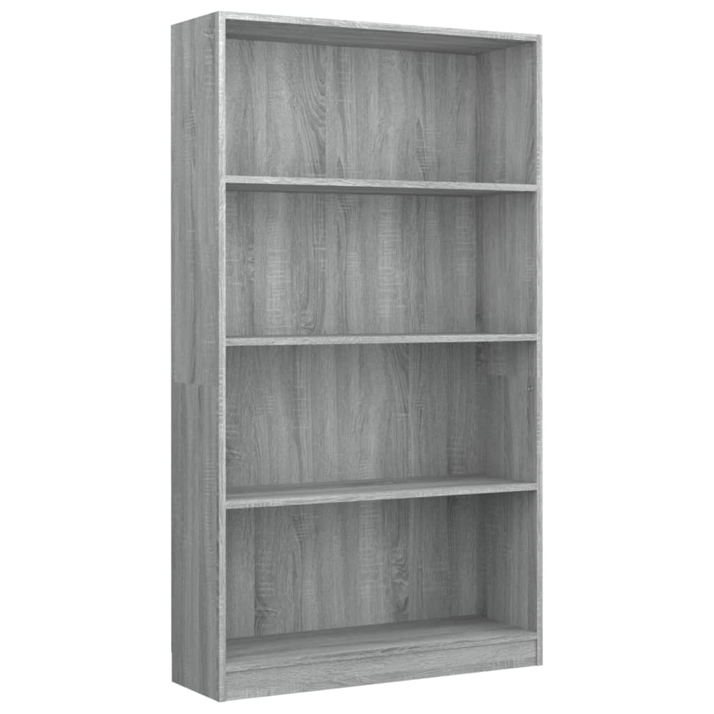 Modern Wooden 4-Tier Open Bookcase Book Storage Cabinet Unit Shelving Wood