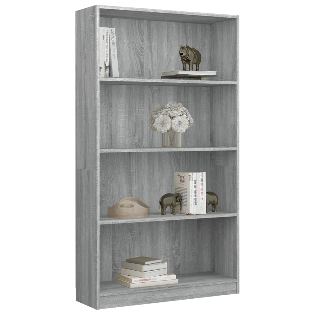 Modern Wooden 4-Tier Open Bookcase Book Storage Cabinet Unit Shelving Wood