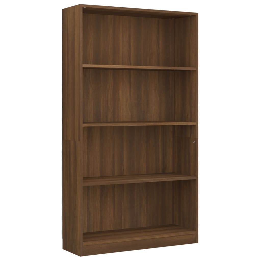 Modern Wooden 4-Tier Open Bookcase Book Storage Cabinet Unit Shelving Wood