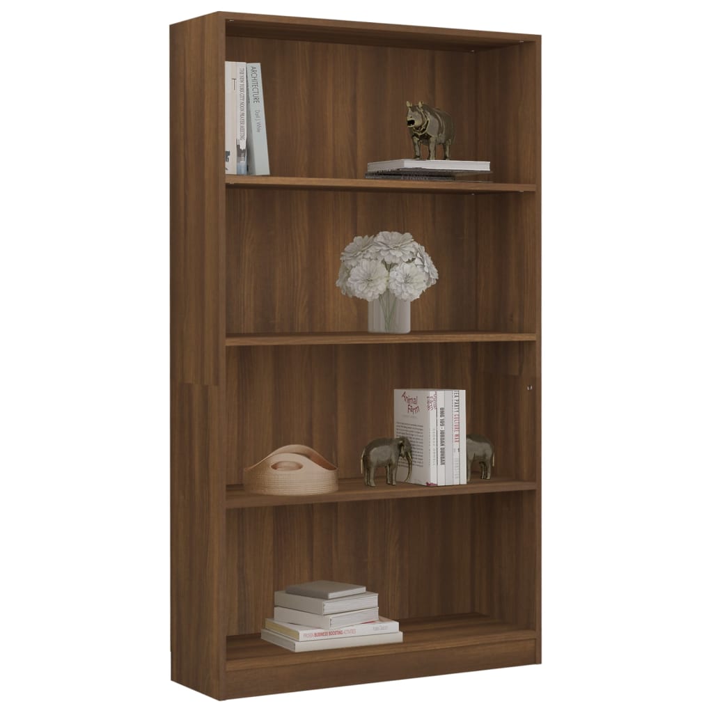 Modern Wooden 4-Tier Open Bookcase Book Storage Cabinet Unit Shelving Wood