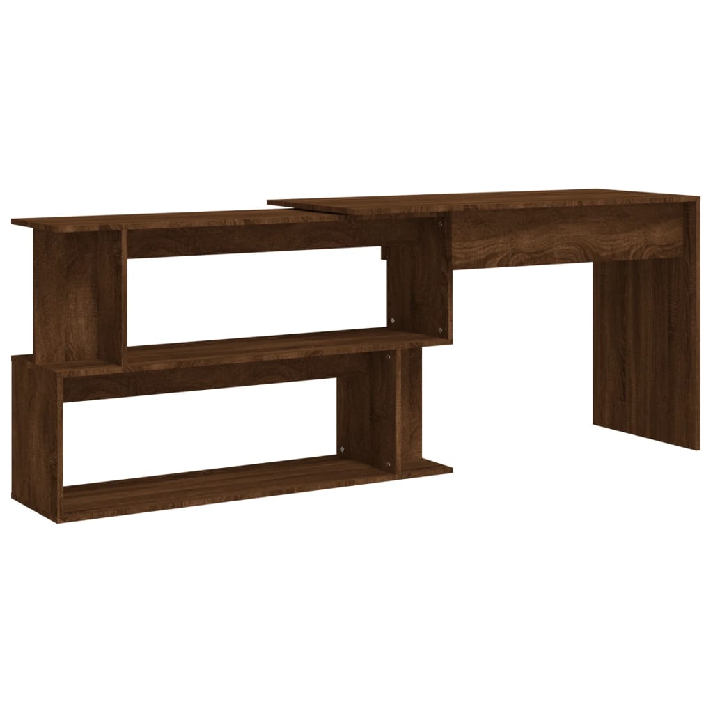 Modern Wooden Rotatable Home Office Corner Computer Desk Table With Storage