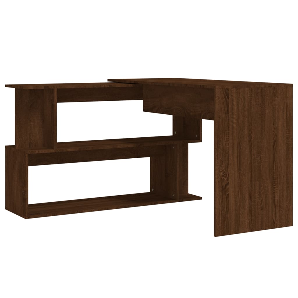 Modern Wooden Rotatable Home Office Corner Computer Desk Table With Storage