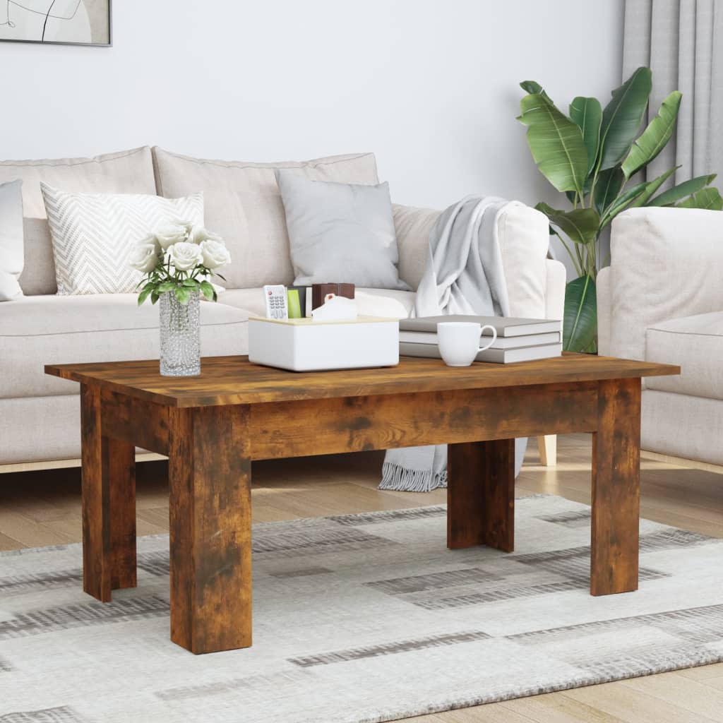 Coffee Table Smoked Oak 100x60x42 cm Engineered Wood