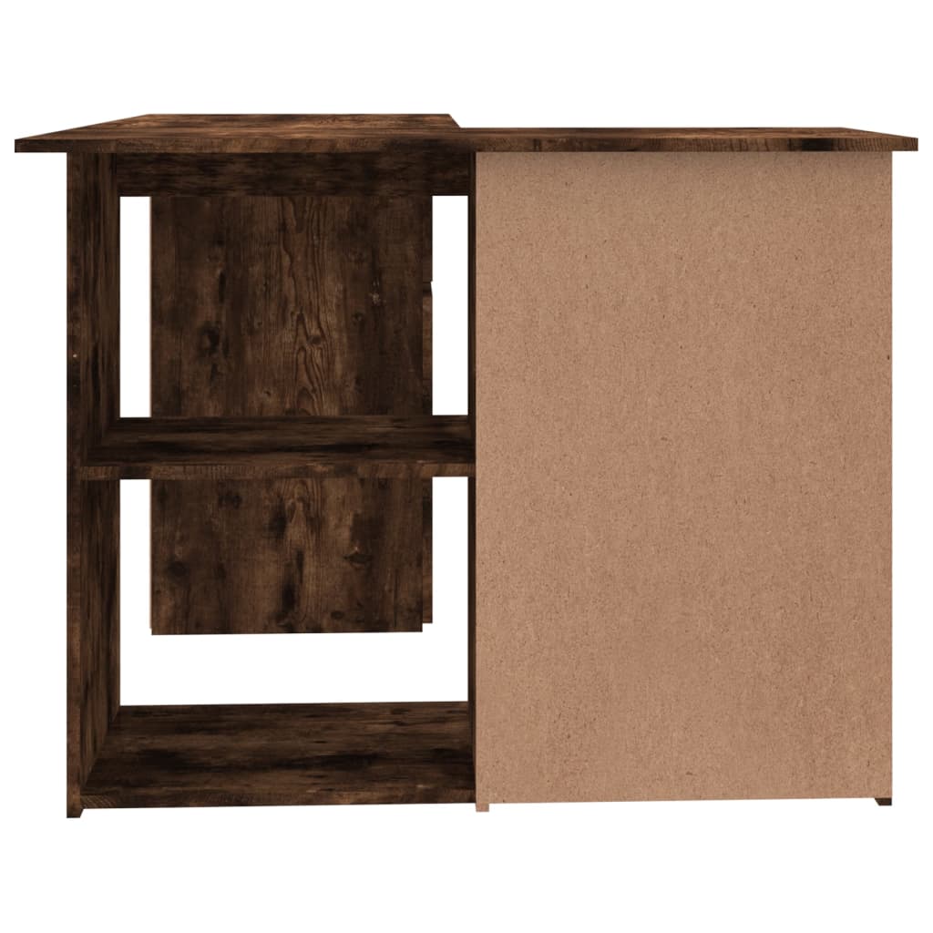Modern Wooden Home Office L-Shape Corner Computer Desk Table With Drawers