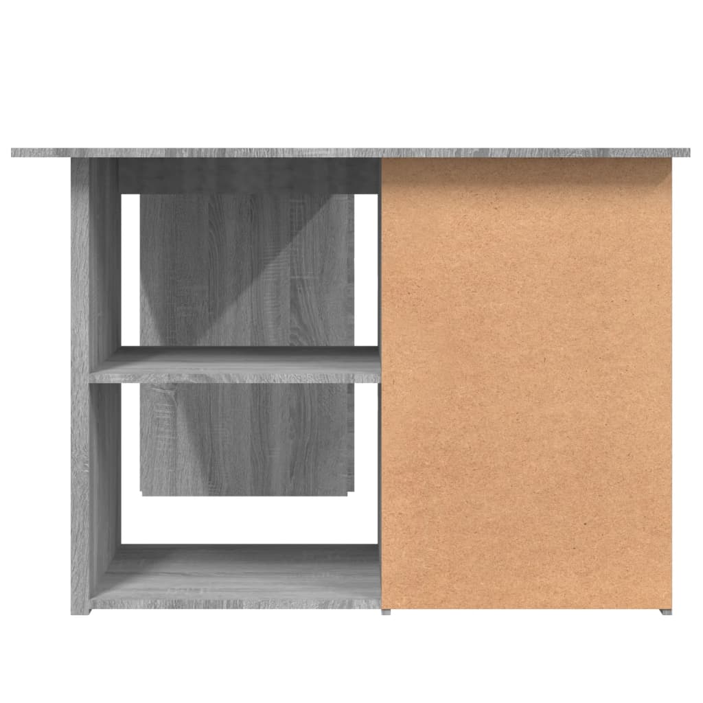 Modern Wooden Home Office L-Shape Corner Computer Desk Table With Drawers