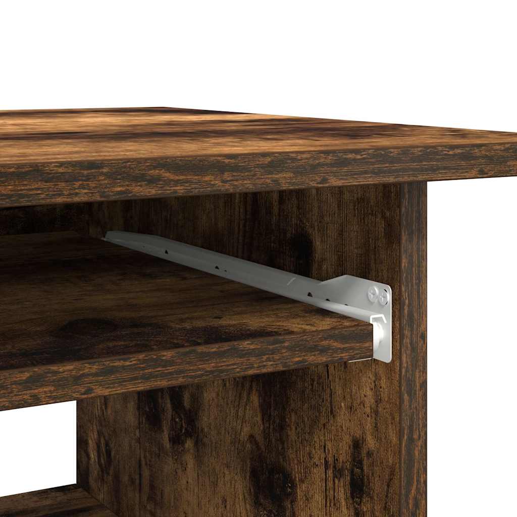 Modern Wooden Home Office Computer Desk Table With Keyboard Tray Storage
