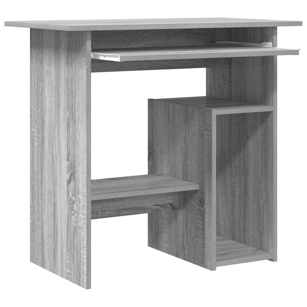 Modern Wooden Home Office Computer Desk Table With Keyboard Tray Storage