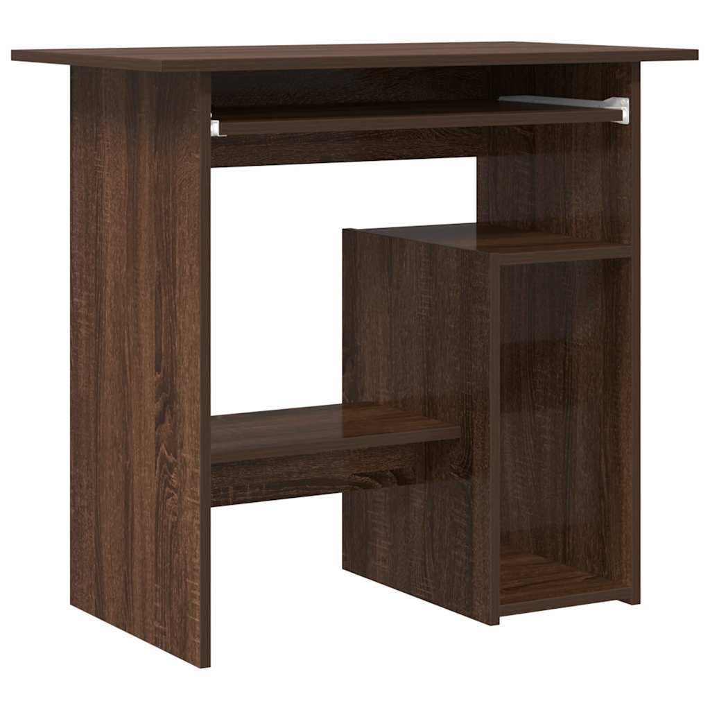 Modern Wooden Home Office Computer Desk Table With Keyboard Tray Storage