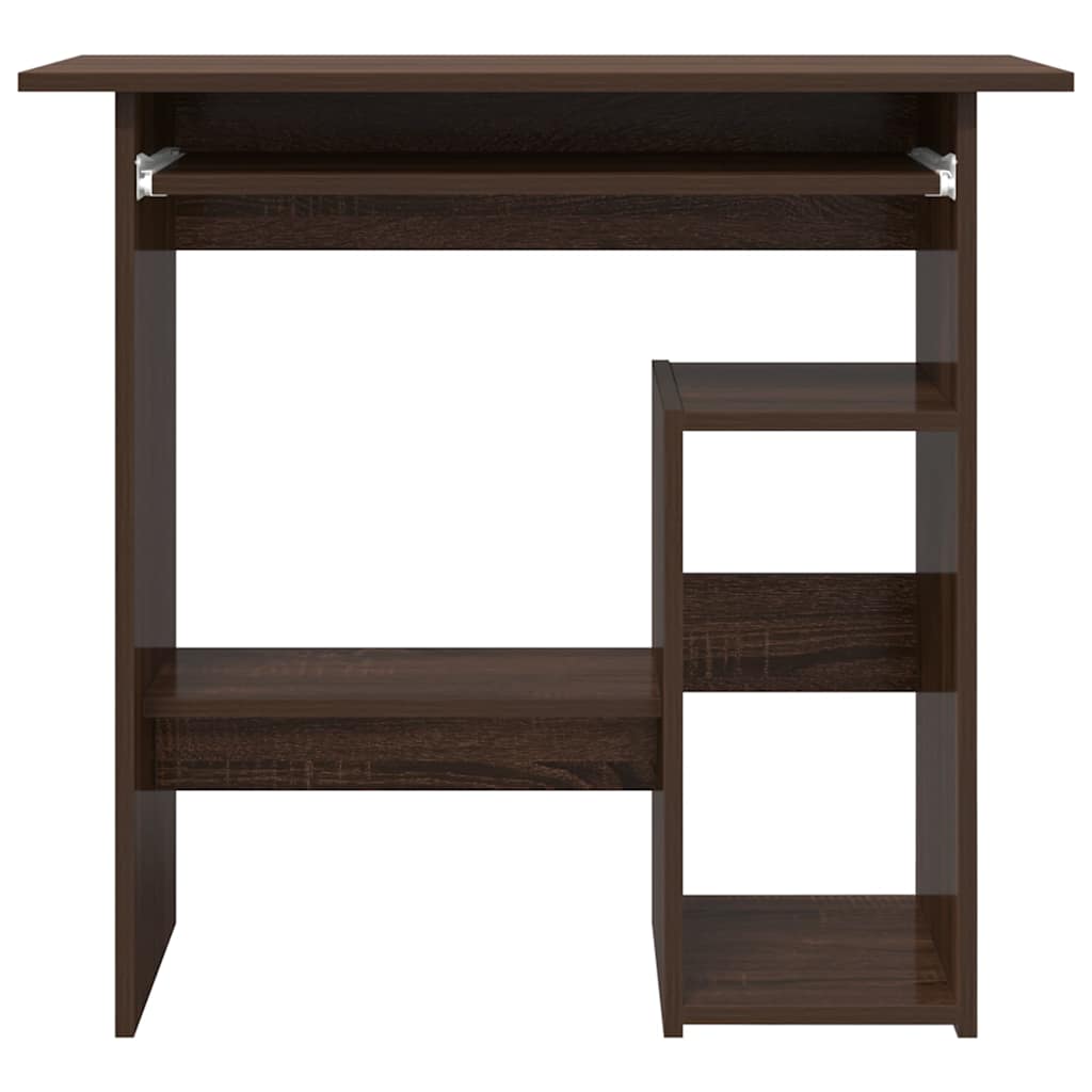 Modern Wooden Home Office Computer Desk Table With Keyboard Tray Storage