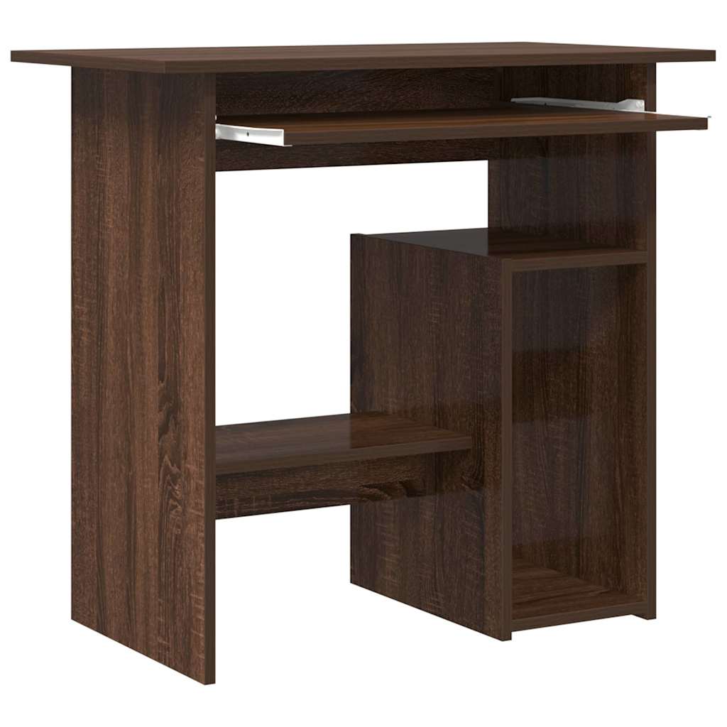 Modern Wooden Home Office Computer Desk Table With Keyboard Tray Storage