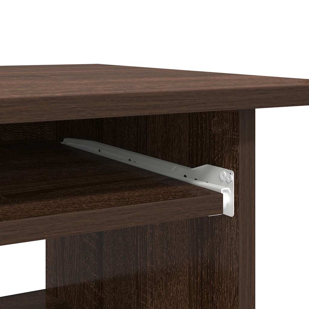 Modern Wooden Home Office Computer Desk Table With Keyboard Tray Storage