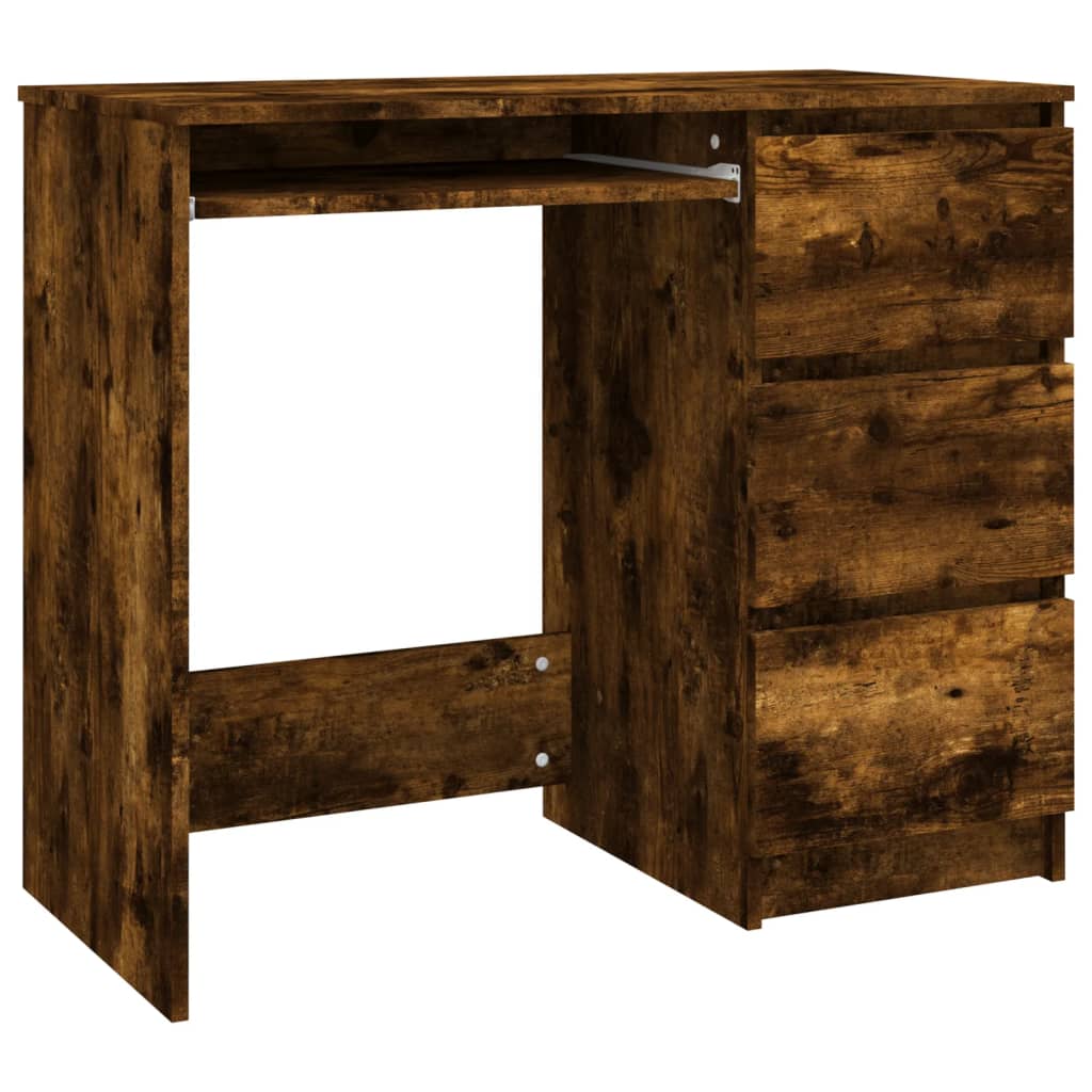 Modern Wooden Home Office Computer Desk Table With 3 Storage Drawers
