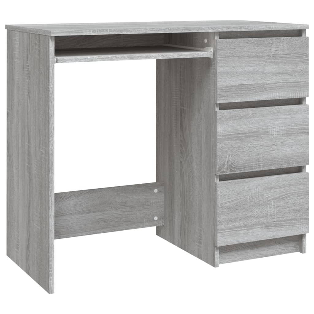 Modern Wooden Home Office Computer Desk Table With 3 Storage Drawers