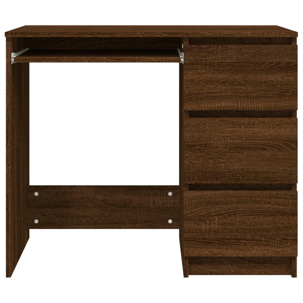 Modern Wooden Home Office Computer Desk Table With 3 Storage Drawers