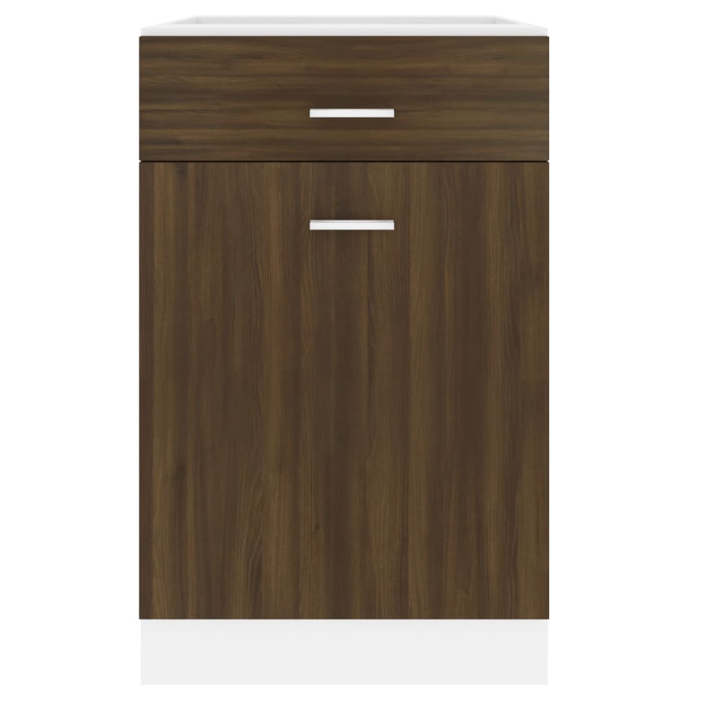 Drawer Bottom Cabinet Brown Oak 50x46x81,5 cm Engineered Wood