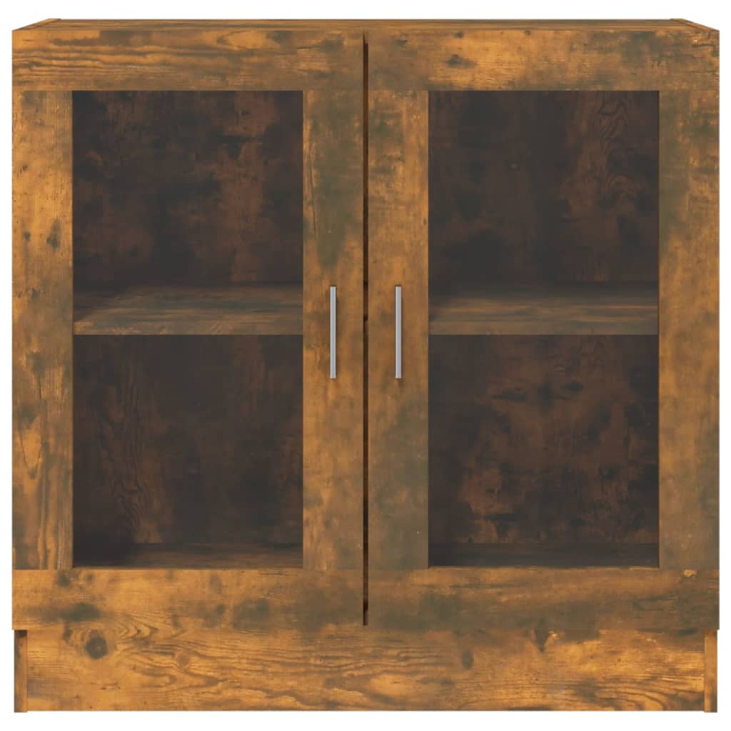 Modern Wooden 2 Glass Doors Vitrine Storage Cabinet Dining Room Unit