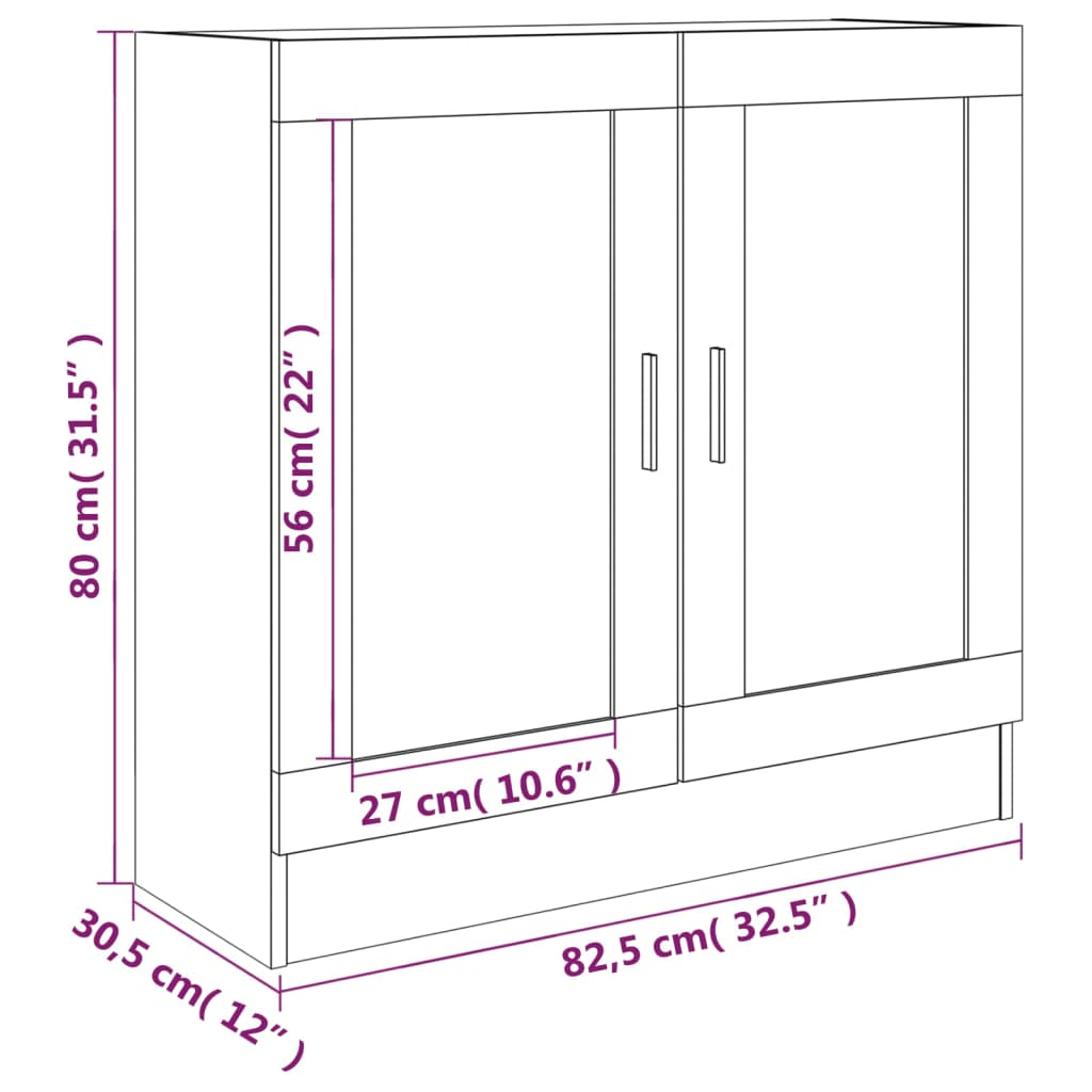 Modern Wooden 2 Glass Doors Vitrine Storage Cabinet Dining Room Unit