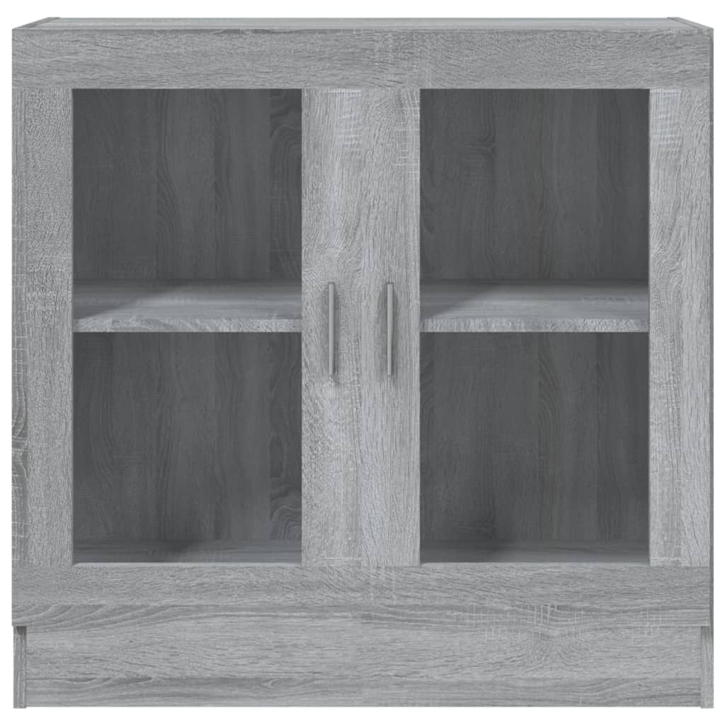 Modern Wooden 2 Glass Doors Vitrine Storage Cabinet Dining Room Unit