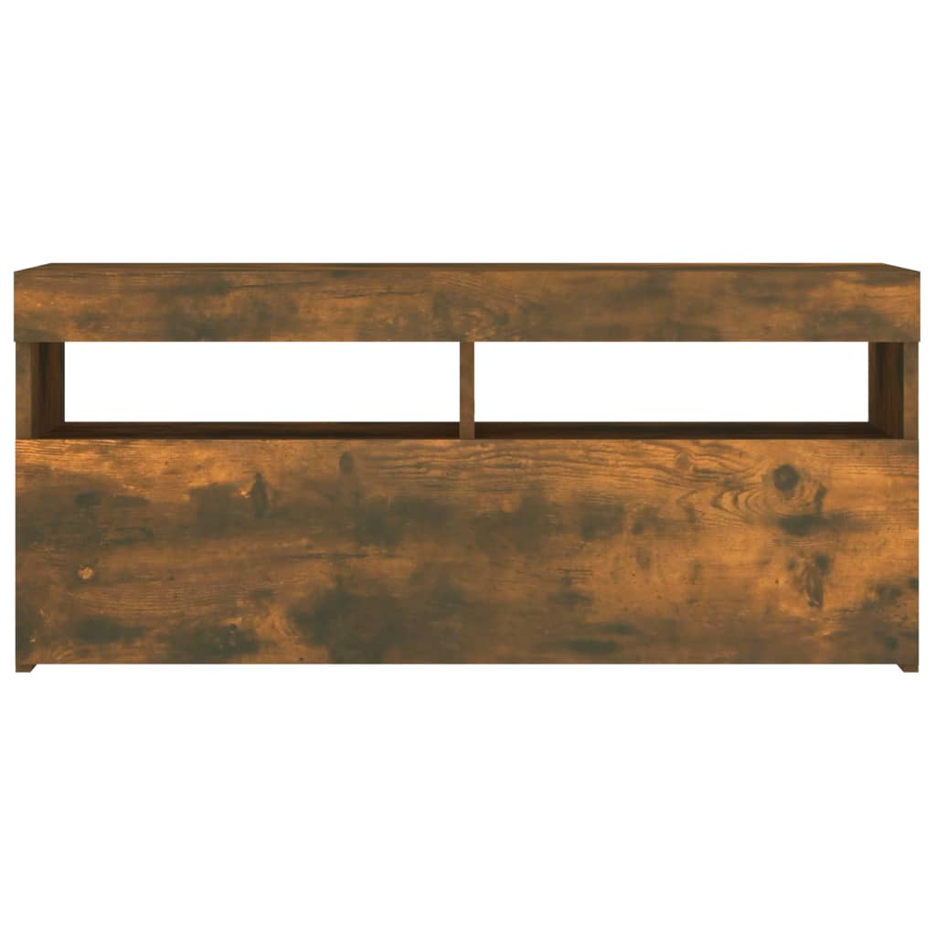 Modern Wooden TV Tele Stand Media Unit Cabinet With Storage & LED Lights Wood