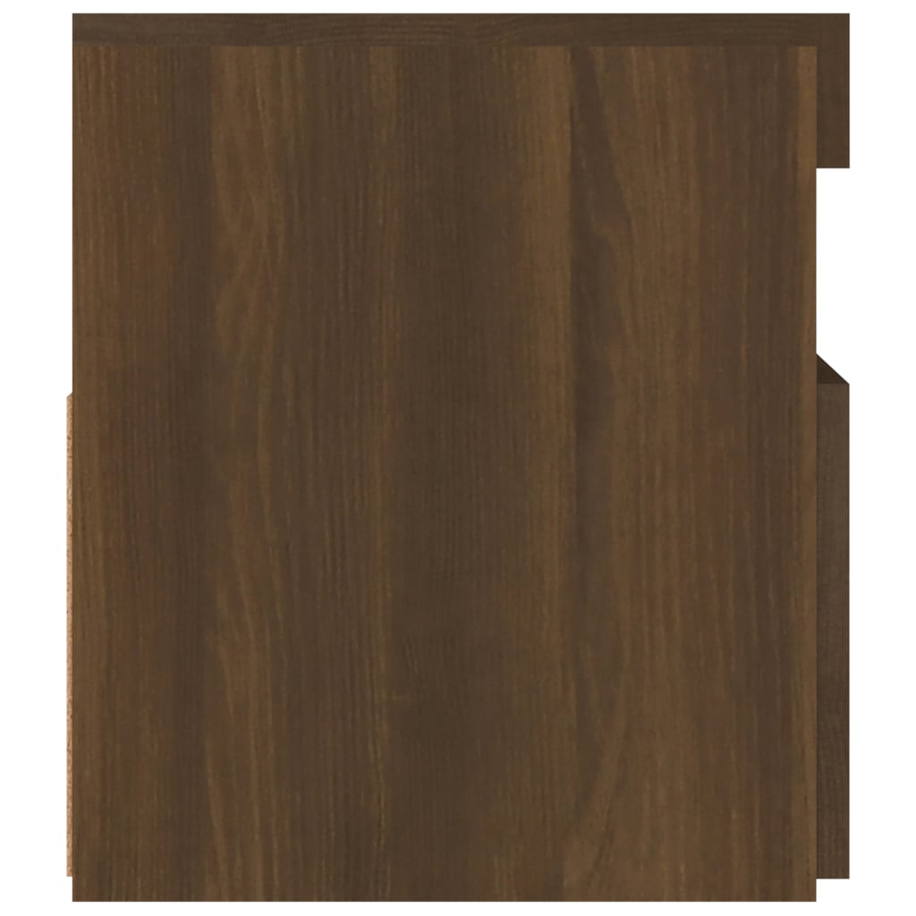 TV Cabinet with LED Lights Brown Oak 90x35x40 cm