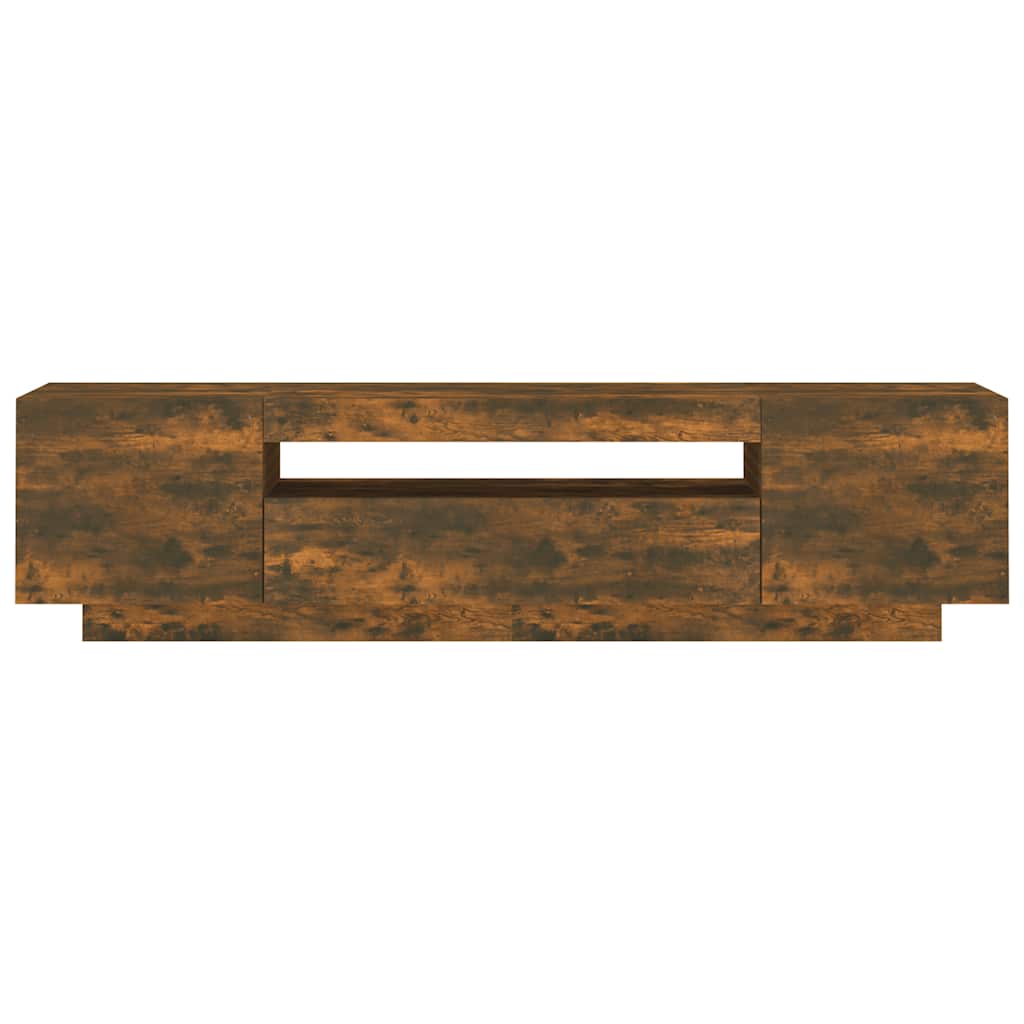 Modern Wooden 63 Inch TV Tele Stand Unit Cabinet With LED Lights & Storage