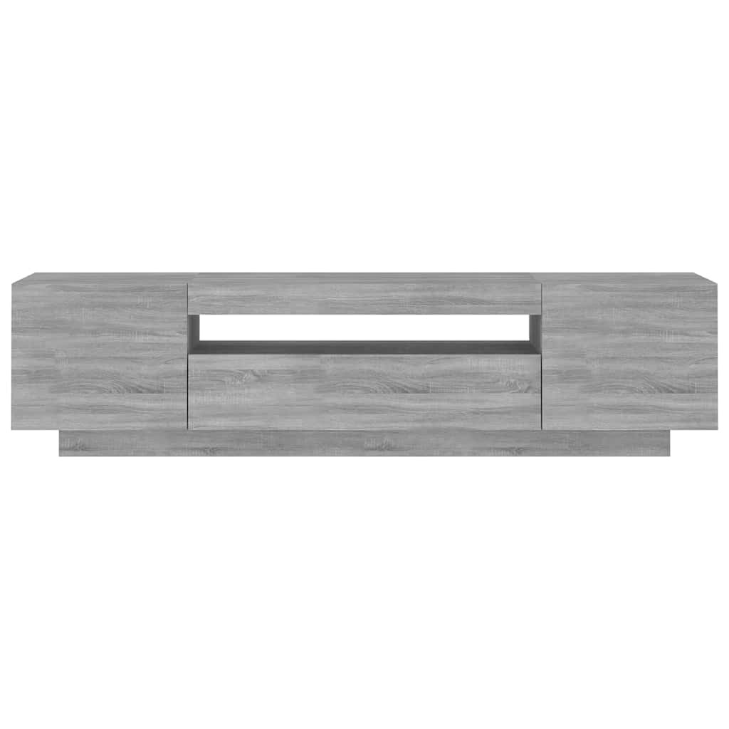 Modern Wooden 63 Inch TV Tele Stand Unit Cabinet With LED Lights & Storage