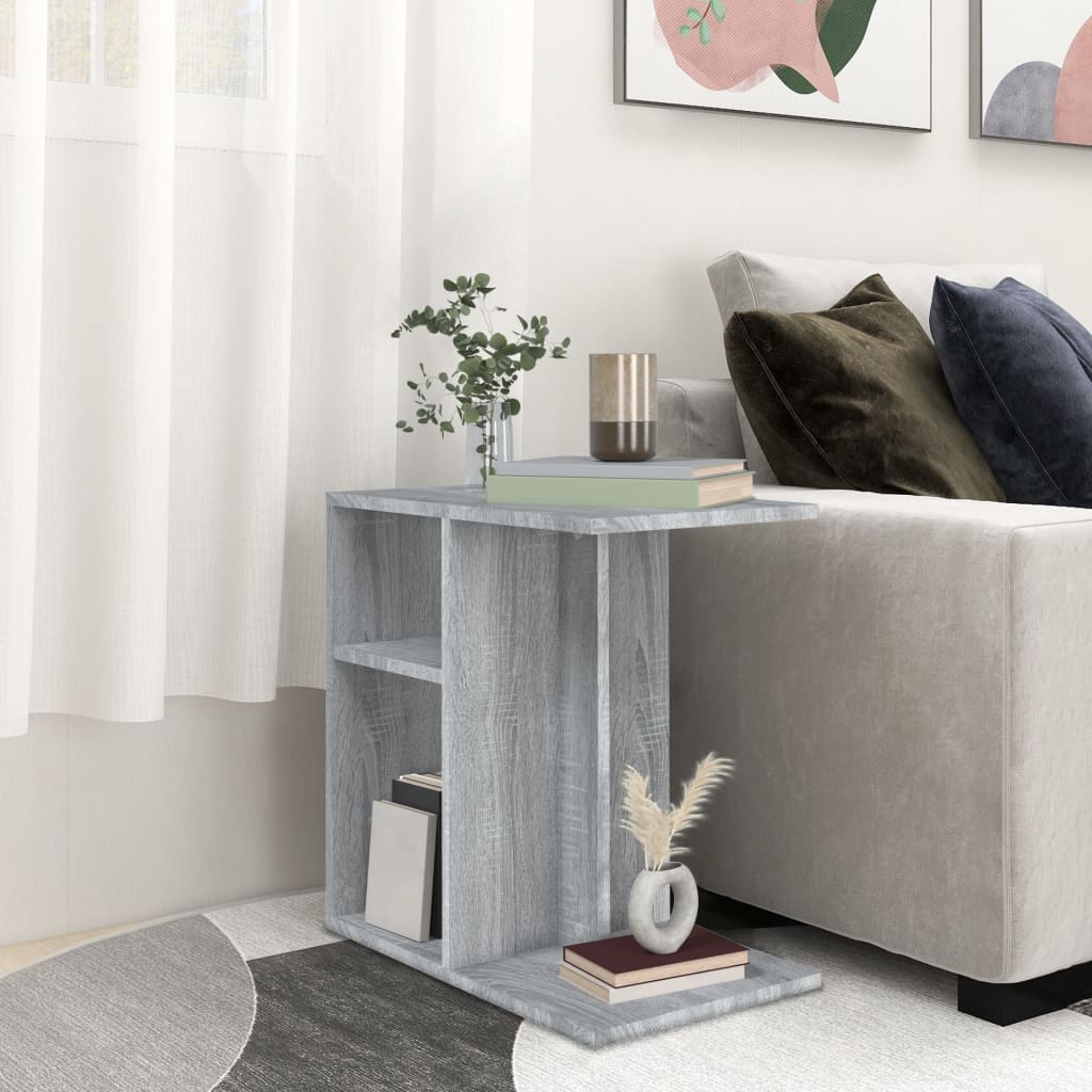 Side Table Grey Sonoma 50x30x50 cm Engineered Wood