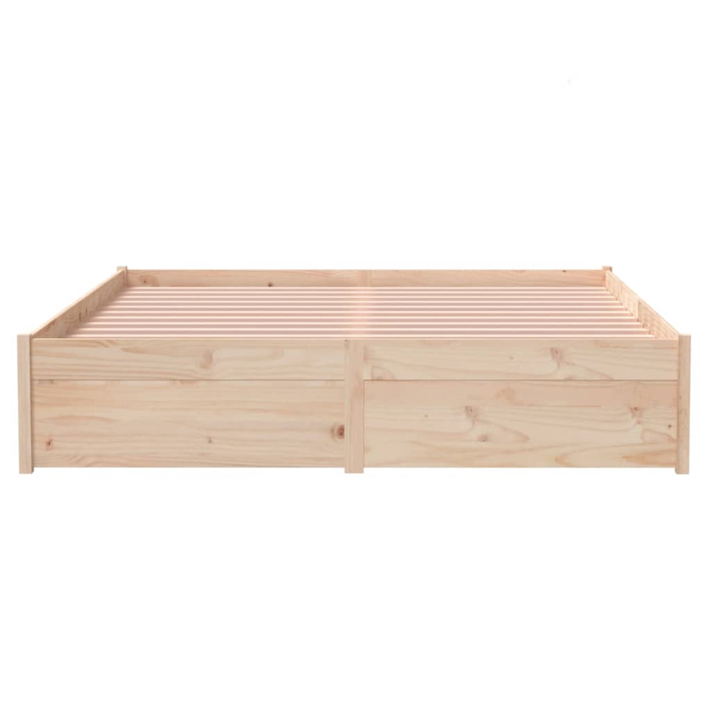 Bed Frame without Mattress Solid Wood 135x190 cm Double Double