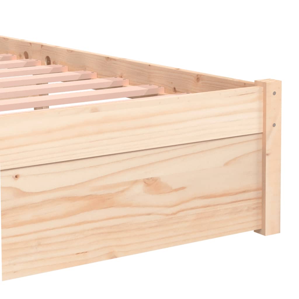 Bed Frame without Mattress Solid Wood 90x200 cm
