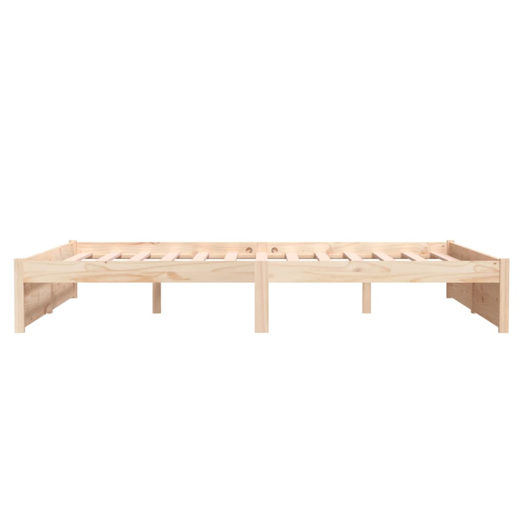 Bed Frame without Mattress Solid Wood 150x200 cm King Size King Size