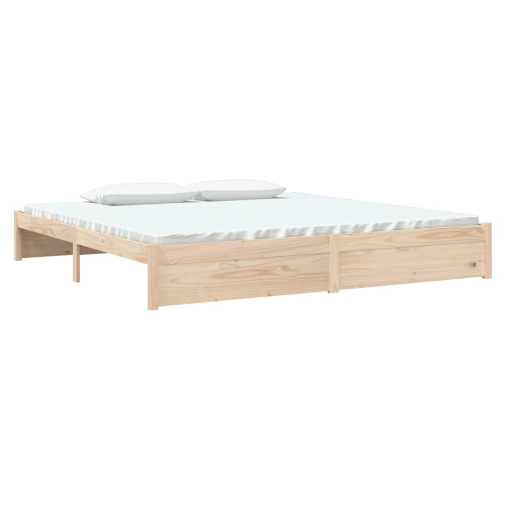 Bed Frame without Mattress Solid Wood 200x200 cm