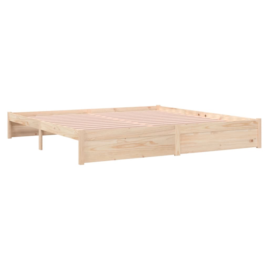 Bed Frame without Mattress Solid Wood 200x200 cm