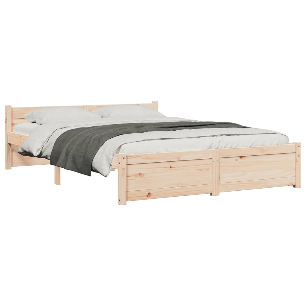 Bed Frame without Mattress Solid Wood 140x200 cm