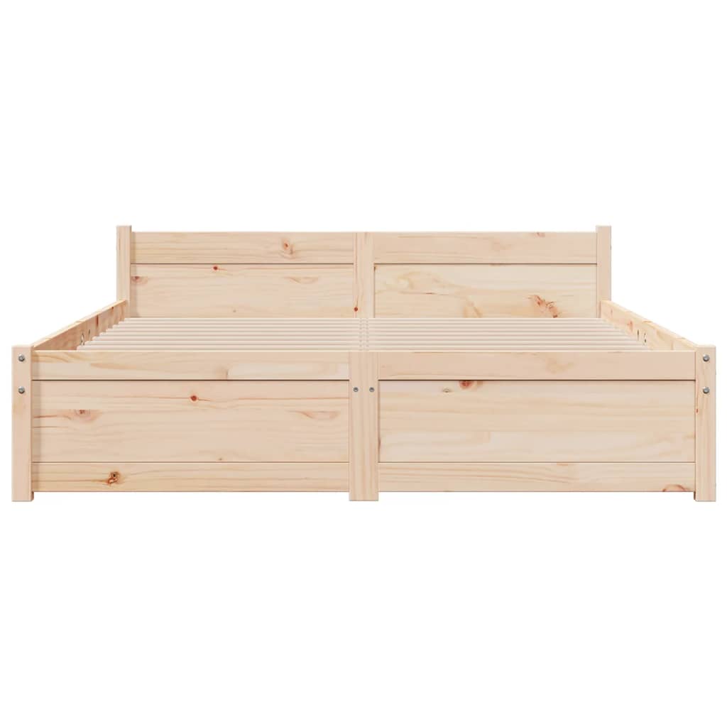 Bed Frame without Mattress Solid Wood 140x200 cm