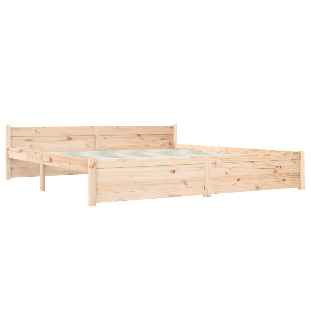 Bed Frame without Mattress Solid Wood 180x200 cm Super King Super King Size