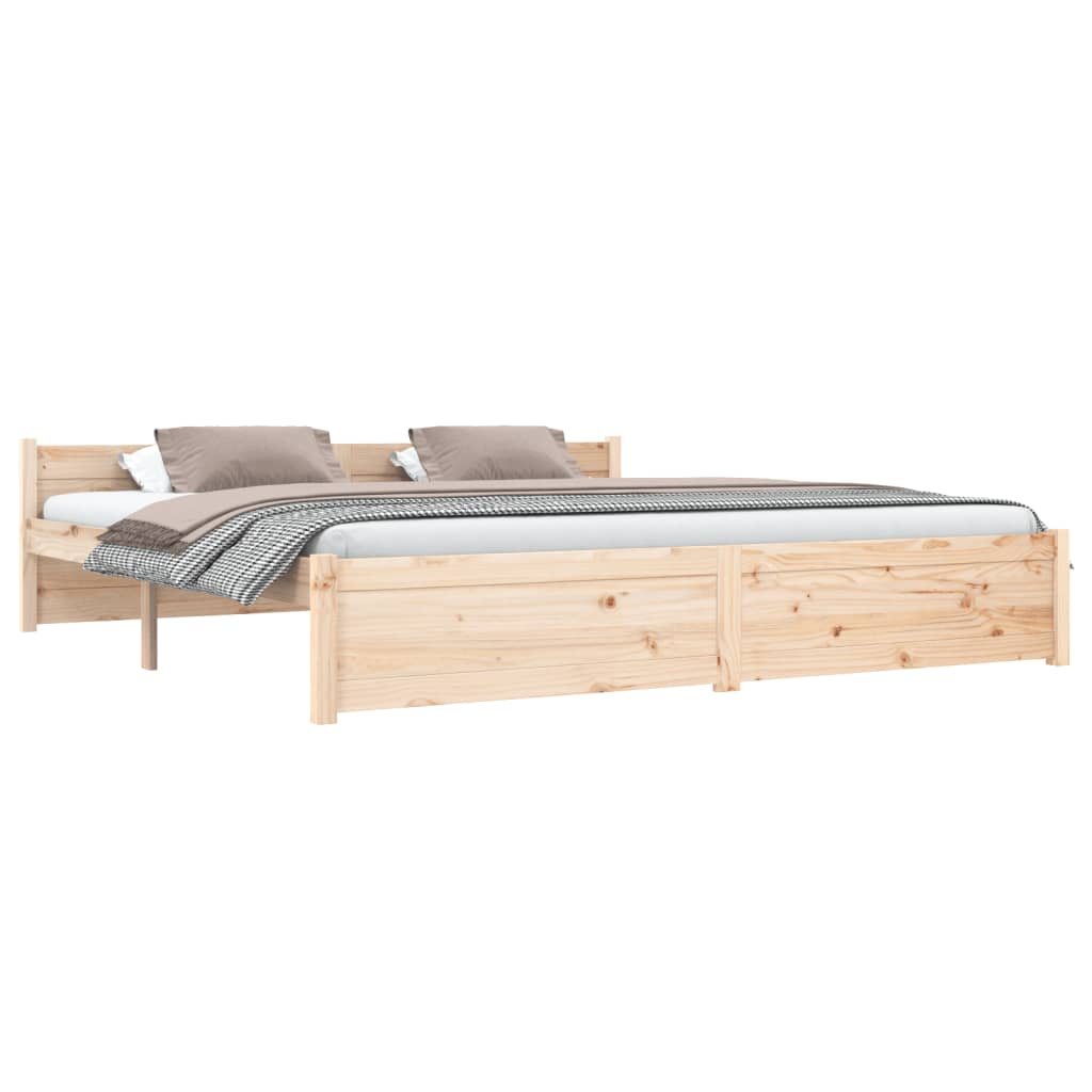 Bed Frame without Mattress Solid Wood 180x200 cm Super King Super King Size