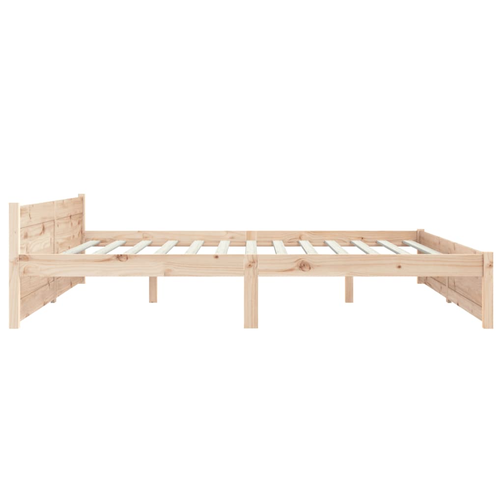 Bed Frame without Mattress Solid Wood 180x200 cm Super King Super King Size