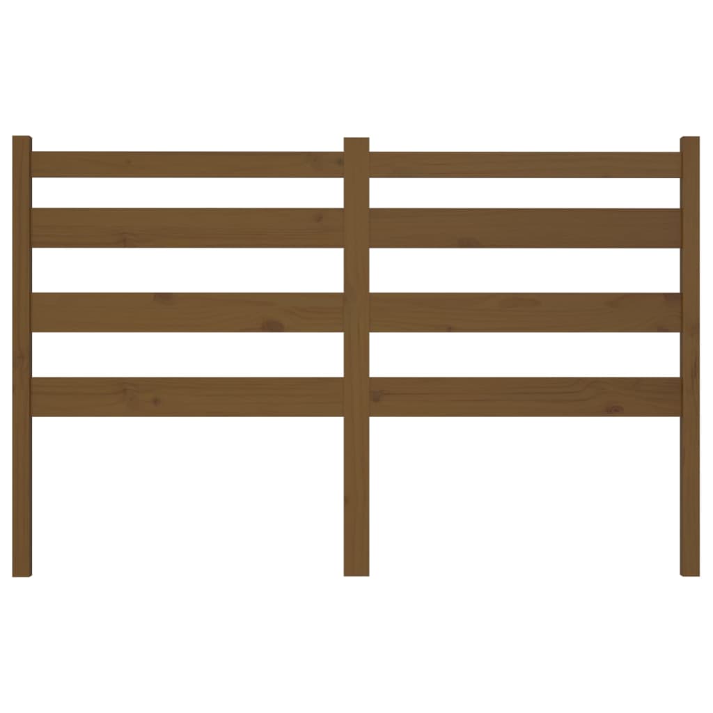 Bed Headboard Honey Brown 206x4x100 cm Solid Wood Pine