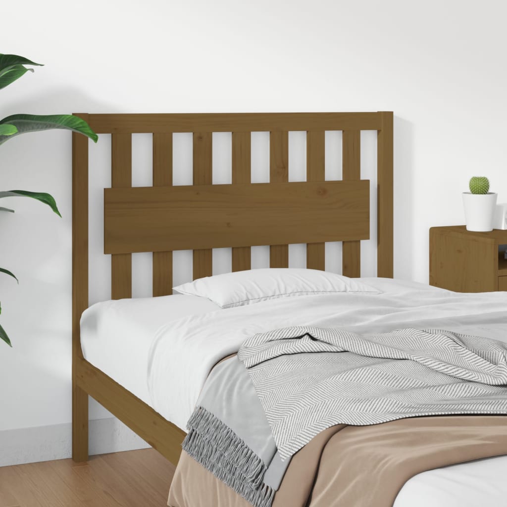 Bed Headboard Honey Brown 105.5x4x100 cm Solid Wood Pine