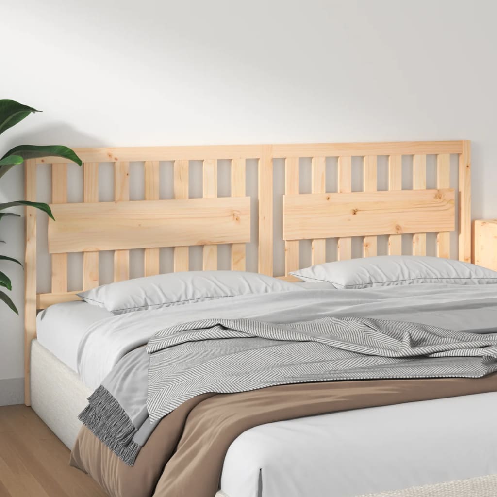 Bed Headboard 205.5x4x100 cm Solid Wood Pine