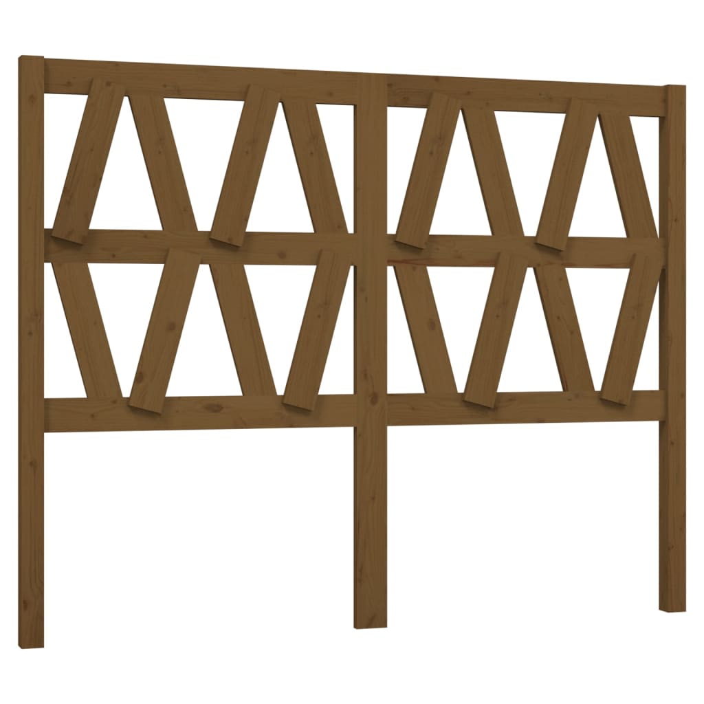 Bed Headboard Honey Brown 146x4x100 cm Solid Wood Pine