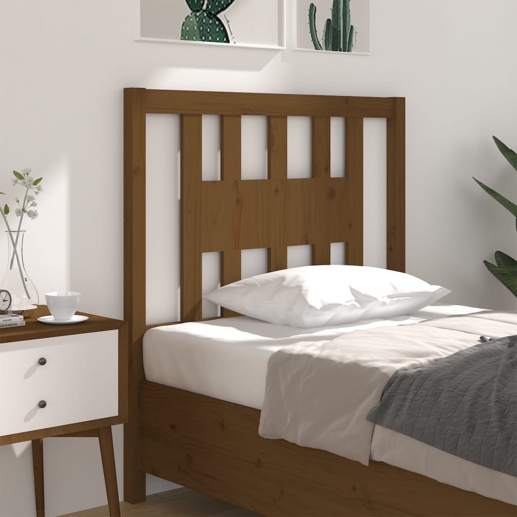 Headboard Honey Brown 106x4x100 cm Solid Wood Pine